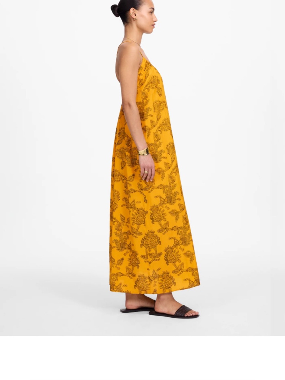 NWOT Madewell Silk U-Neck Crossback Maxi Dress in Paisley - Picture 2 of 10